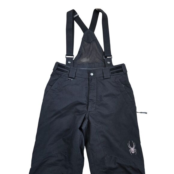 Spyder Ski Snow Pants Mens S Black Dermizax Thinsulate Insulated Zip off Straps - Picture 2 of 16